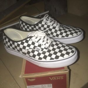 vans authentic checkerboard navy